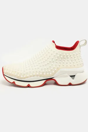 Christian Louboutin Neoprene Spike Sock Slip On Platform Sneakers Size 39.5