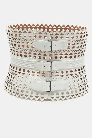 Alaïa Leather Vienne Corset Belt 75CM