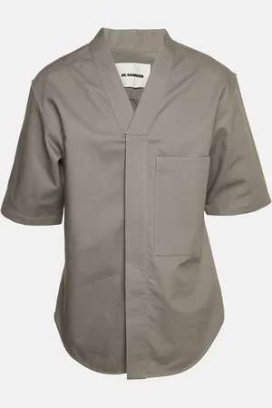 Jil Sander Cotton Kimono Collar Shirt L