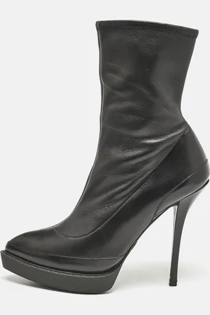 Gucci Leather Zipped Ankle Length Boots Size 36.5
