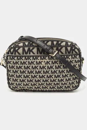 Michael Kors Signature Canvas Large East West Jet Set Charm Crossbody Bag