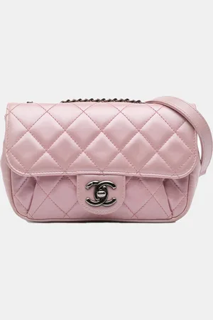 CHANEL Mini Quilted Metallic Calfskin Coco Pleats Chain Flap