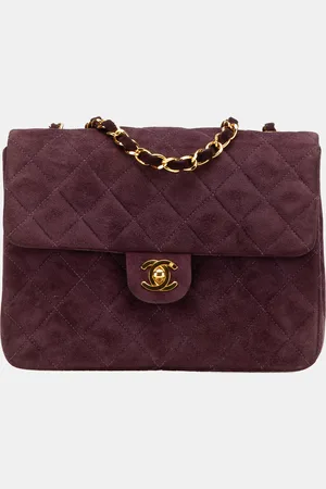 CHANEL Mini Rectangular Classic Suede Single Flap