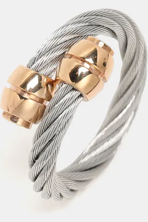 Charriol /Rose Steel Gold Olive Celtic Ring 50