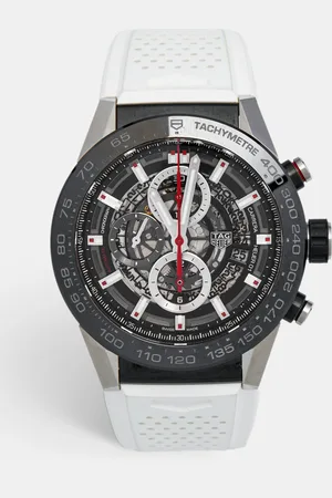Tag Heuer Black PVD Stainless Steel Rubber Carrera Calibre HEUER 01 CAR2A1Z.FT6051 Men