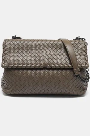 Bottega Veneta Intrecciato Leather Medium Olimpia Shoulder Bag