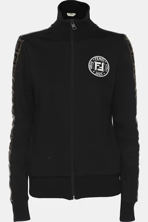 Fendi Cotton Knit Logo Track Jacket S