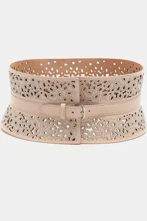 Alaïa Light Laser Cut Leather Corset Belt 70CM