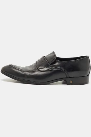 LOUIS VUITTON Leather Slip On Loafers Size 41