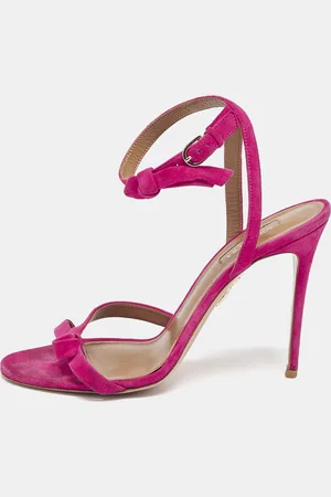Aquazzura Suede Disco Ankle Strap Sandals Size 40.5
