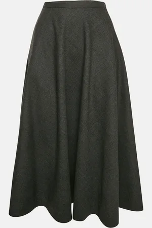 Gucci Dark Wool Zari 2 Midi Skirt M
