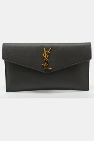 Saint Laurent Saint Laurent Leather Uptown Clutch