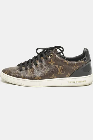 LOUIS VUITTON Monogram Canvas and Patent Leather Frontrow Sneakers Size 36.5