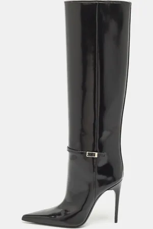 Saint Laurent Saint Laurent Glazed Leather Vendome Knee Length Boots Size 39