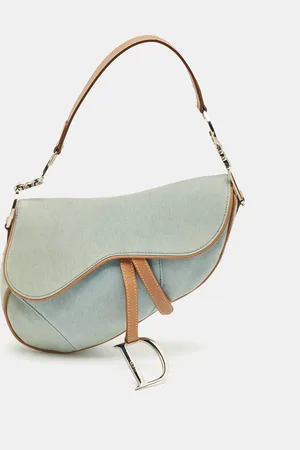 Dior /Tan Denim Saddle Bag