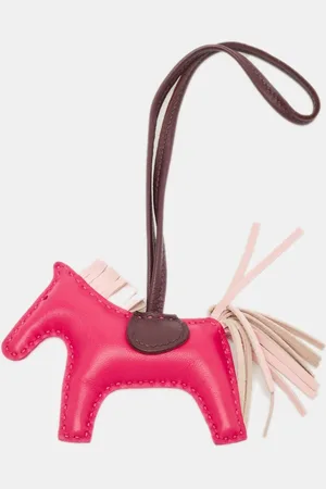 Hermès Hermès Framboise/Rose Sakura/Rouge Sellier Milo Leather GriGri Rodeo Bag Charm PM