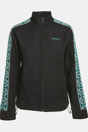 OFF-WHITE Glitter OW Band Trim Jersey Track Jacket S