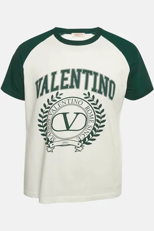 VALENTINO /Green Printed Jersey Raglan Sleeve T-Shirt M