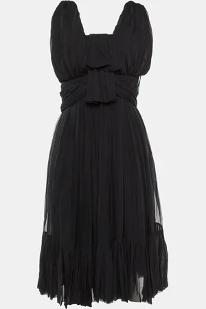 Balenciaga Silk Chiffon Draped Mini Dress M
