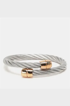 Charriol /Rose Tone Steel Celtic Olive Cable Bracelet