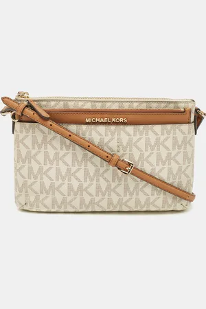 Michael Kors Off Signature Coated Canvas Jet Set Travel Pochette Bag