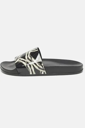 Vetements /Silver Chain Print Patent Leather Pool Slides Size 45