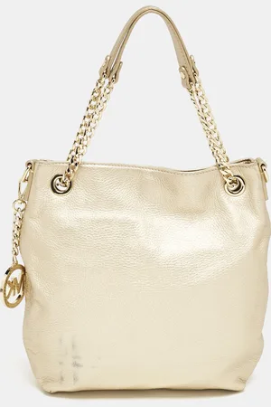 Michael Kors Leather Jet Set Charm Chain Tote