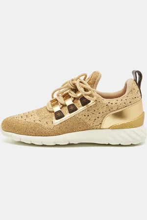 LOUIS VUITTON Knit Fabric and Leather Aftergame Sneakers Size 38