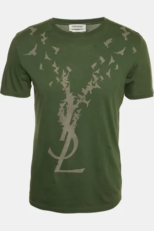 Saint Laurent Paris Printed Jersey Crewneck T-Shirt S