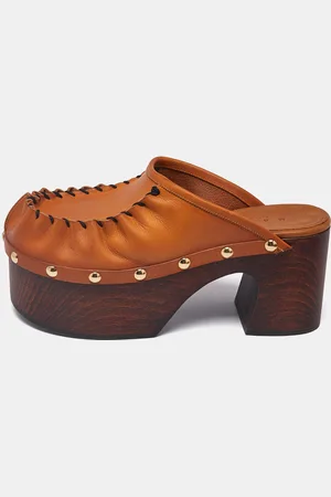 Marni Leather Studded Platform Clogs Size 37