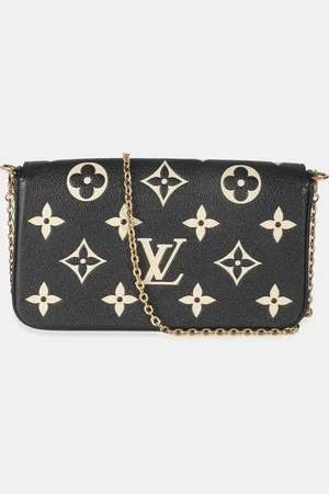 LOUIS VUITTON Black Empreinte Monogram Giant Felicie Pochette bag