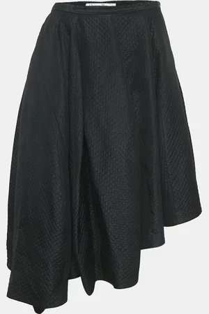 Dior Silk Blend Quilted Asymmetric Skirt M