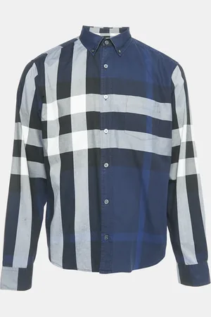 Burberry Tartan Check Cotton Button Front Shirt XL