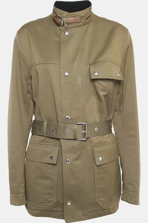 LOUIS VUITTON Cotton Leather Trim Jacket XL