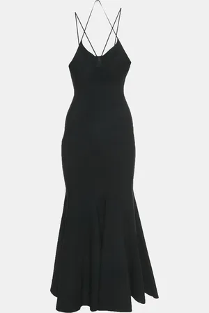 Alexander McQueen Stretch Knit Flared Midi Dress S