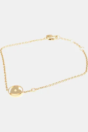 LOUIS VUITTON 18K Gold Monogram Idylle Diamond Charm Bracelet