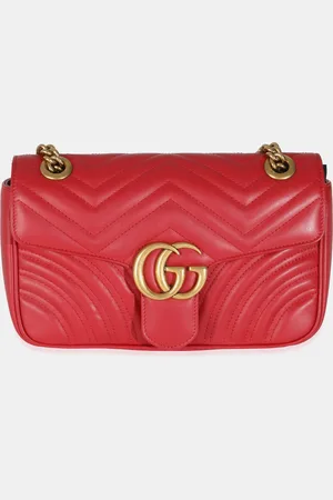 Gucci Matelasse Calfskin Small GG Marmont Flap Bag