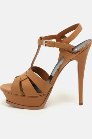 Saint Laurent Saint Laurent Leather Tribute Platform Sandals Size 40