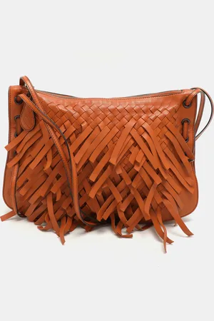 Bottega Veneta Intrecciato Leather Fringe Detail Crossbody Bag