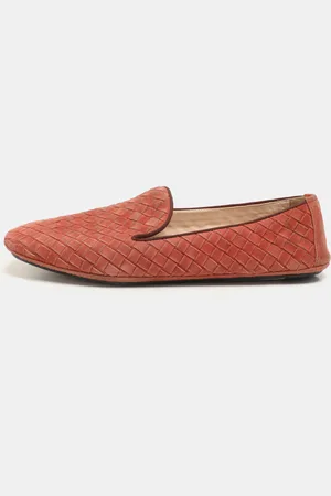 Bottega Veneta Intrecciato Suede Smoking Slippers Size 36