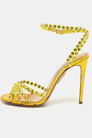 Aquazzura PVC Tequila Ankle Strap Sandals Size 37