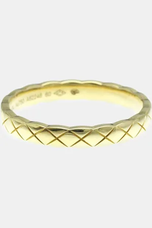 CHANEL 18K Gold Coco Crush Band Ring EU 60