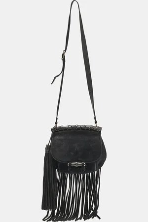 Gucci Suede Nouveau Fringe Crossbody Bag