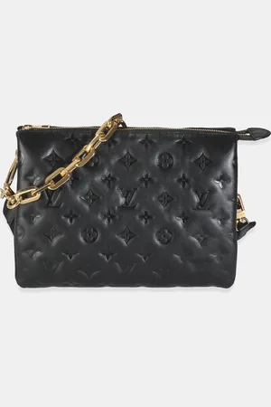 LOUIS VUITTON Lambskin Embossed Monogram Coussin PM bag