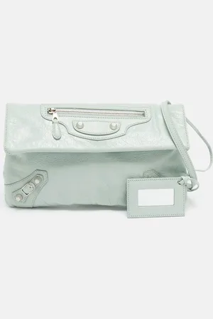 Balenciaga Mint Leather Classic Envelope Clutch