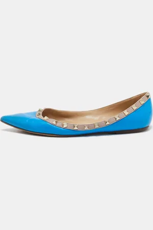 VALENTINO Leather Rockstud Ballet Flats Size 39