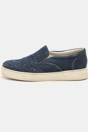 Bottega Veneta Intrecciato Suede Dodger Slip On Sneakers Size 36