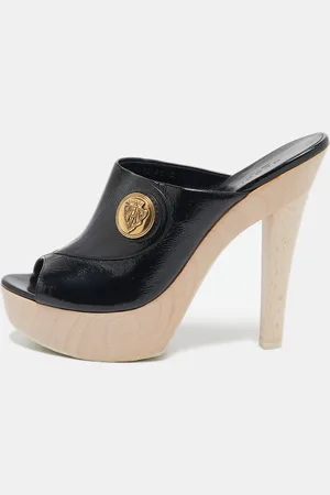 Gucci Patent Leather Hysteria Platform Clogs Size 40