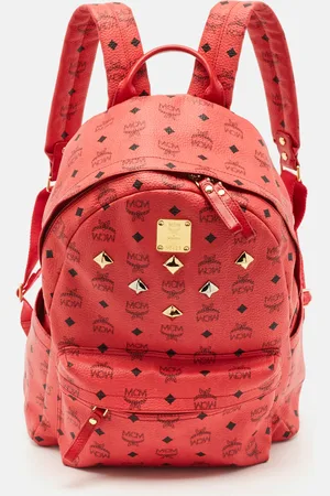 MCM Visetos Coated Canvas Large Studded Stark Backpack
