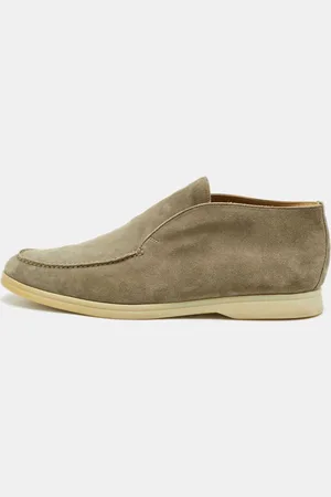 Loro Piana Suede Open Walk Ankle Boots Size 43